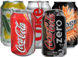 fizzy drink cans